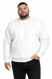                                                          Unisex pamut pulóver - Fehér Extra méret